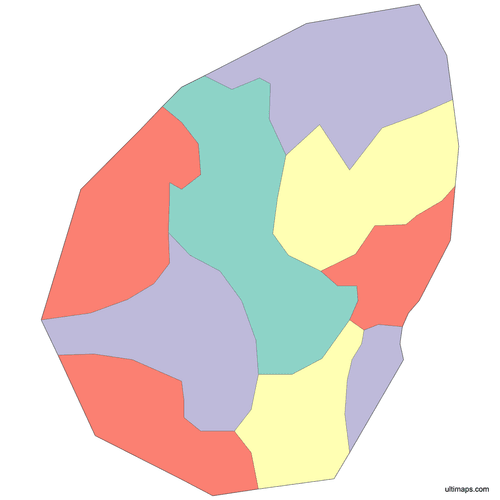 Preview of Colored San Marino Map with Castelli