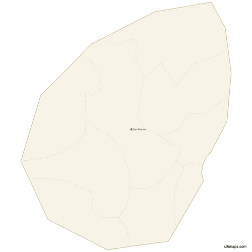 Preview of Map of San Marino with Cities