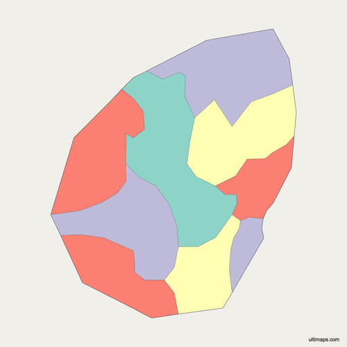 Preview of Political Map of San Marino with Castelli