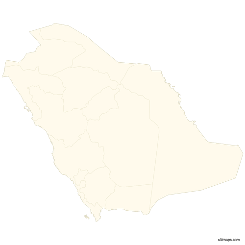 Preview of Blank Map of Saudi Arabia Provinces