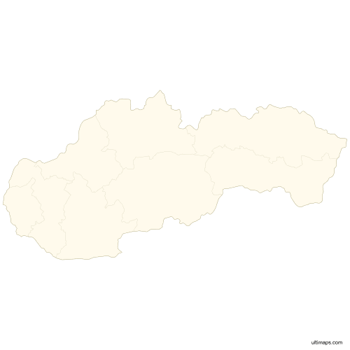 Preview of Vector Map of Slovak Regions