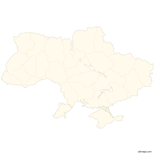 Preview of Vector Map of Ukraine Regions