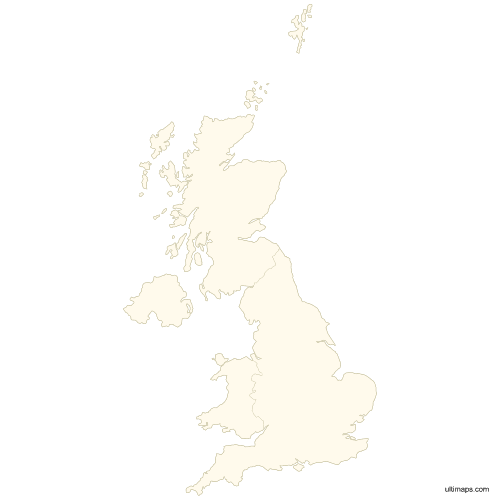 Preview of Vector Map of United Kindgdom Countries