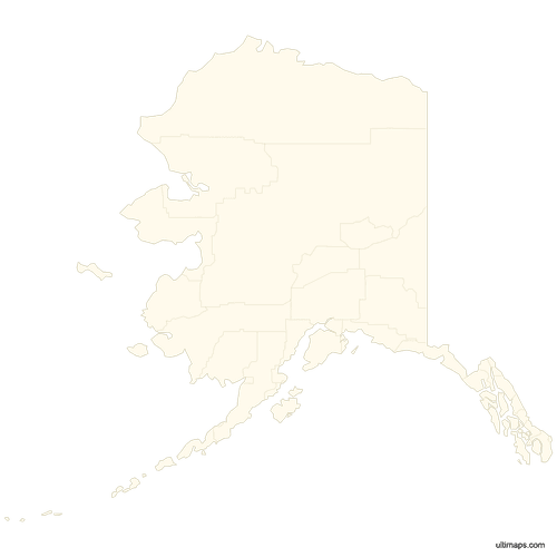 Preview of Blank Map of Alaska Counties
