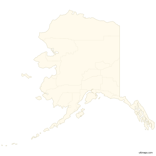 Preview of Vector Map of Alaska Counties