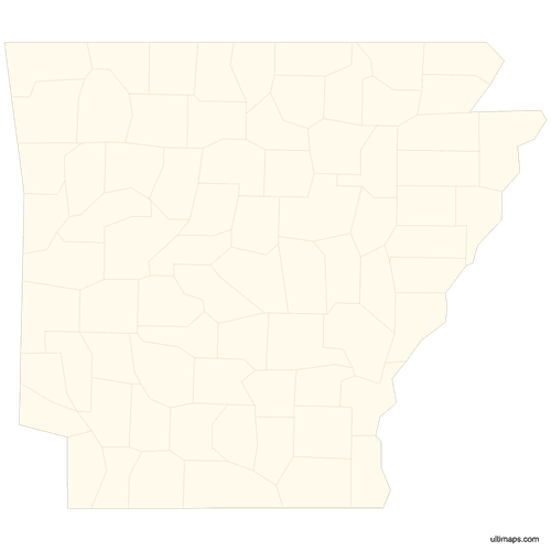 Preview of Blank Map of Arkansas Counties