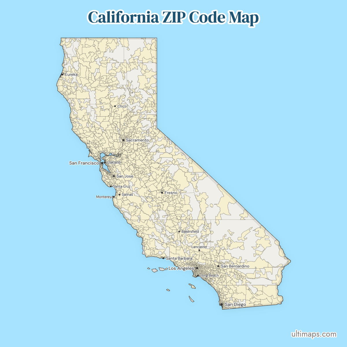 California ZIP Code Map