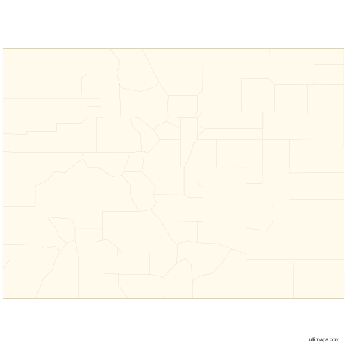 Preview of Vector Map of Colorado Counties