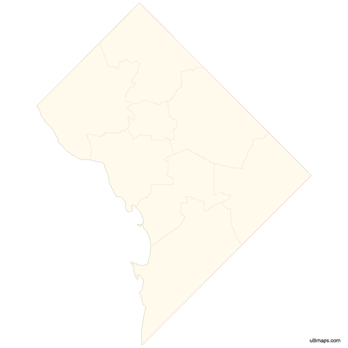 Preview of Blank Map of DC Wards