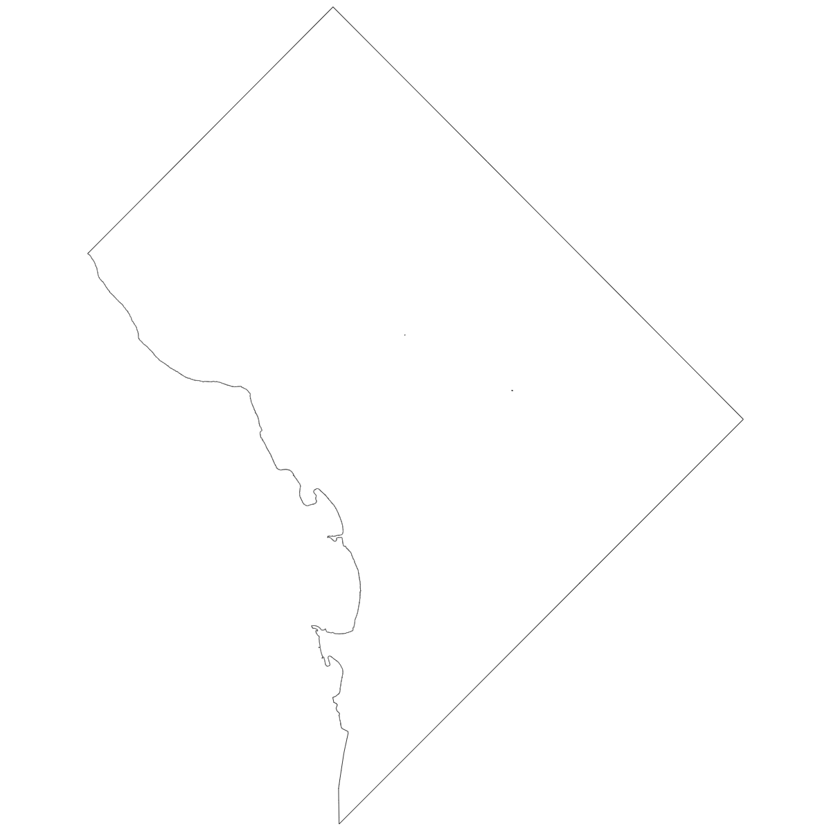 Outline Map of DC Wards