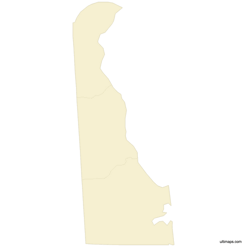 Preview of Blank Map of Delaware Counties