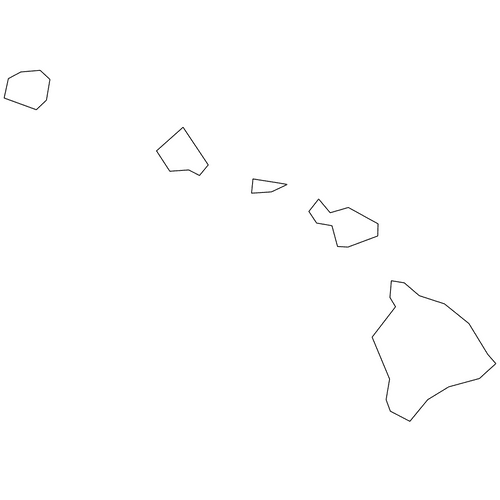 Preview of Outline Map of Hawaii Counties