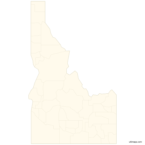 Preview of Vector Map of Idaho Counties