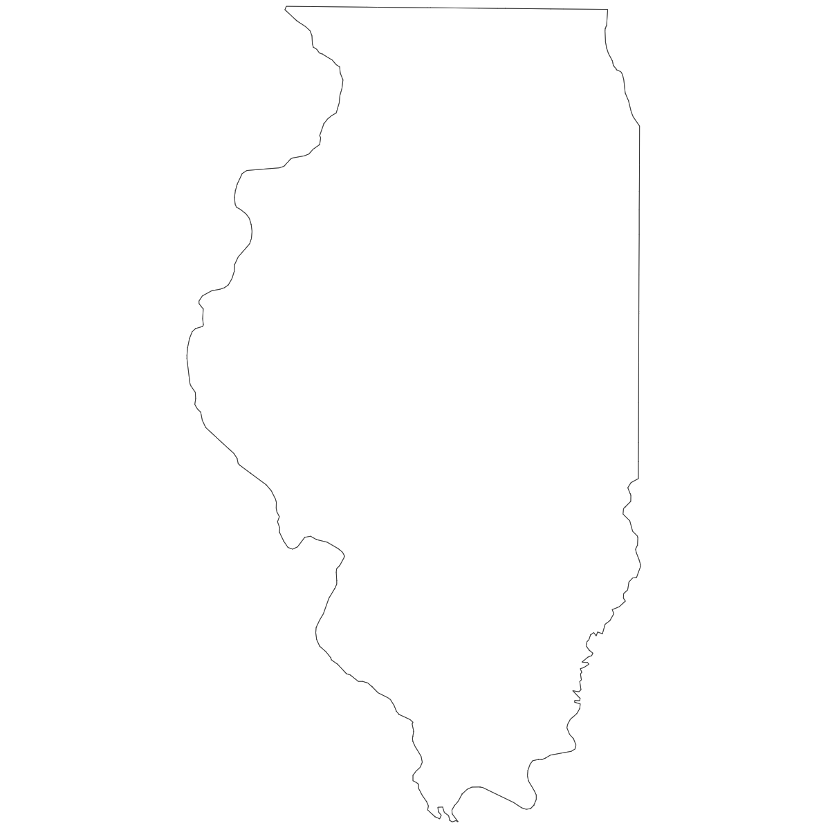 Outline map of Illinois