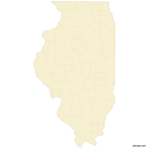 Preview of Vector Map of Illinois Counties