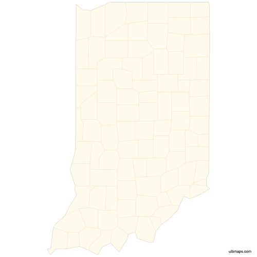 Preview of Blank Map of Indiana Counties