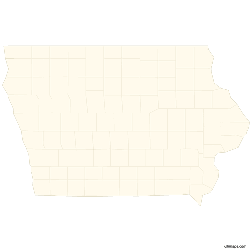 Preview of Blank Map of Iowa Counties