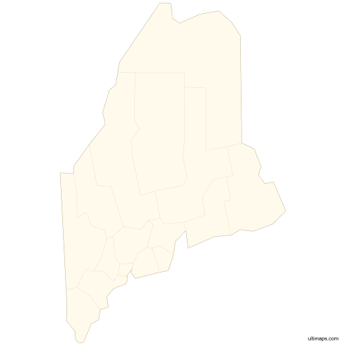 Preview of Vector Map of Maine Counties