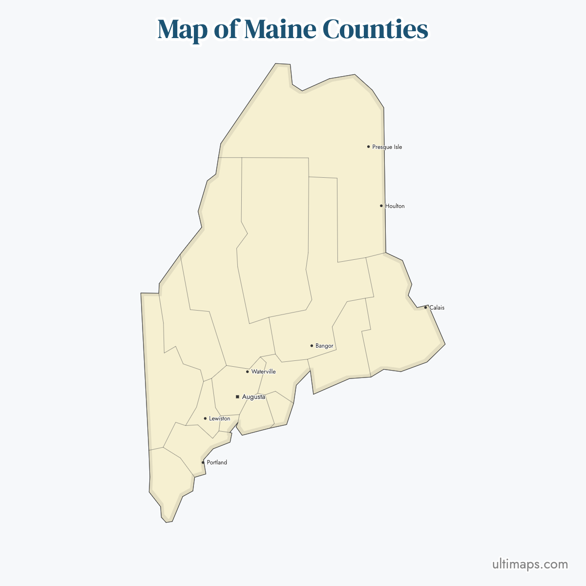 Map of Maine Counties