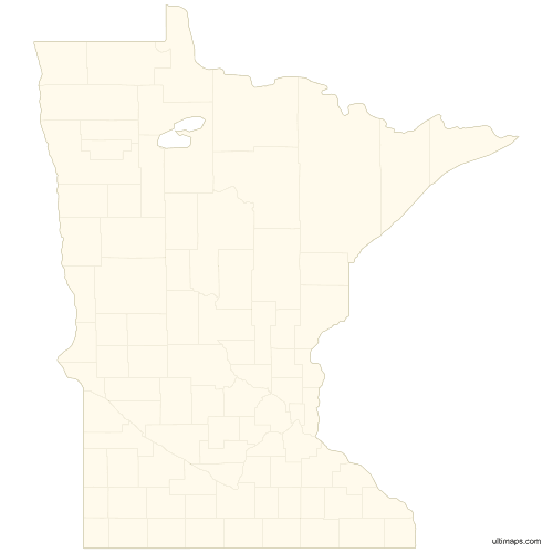 Preview of Vector Map of Minnesota Counties