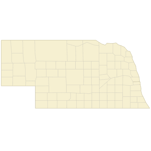 Preview of Blank Map of Nebraska Counties
