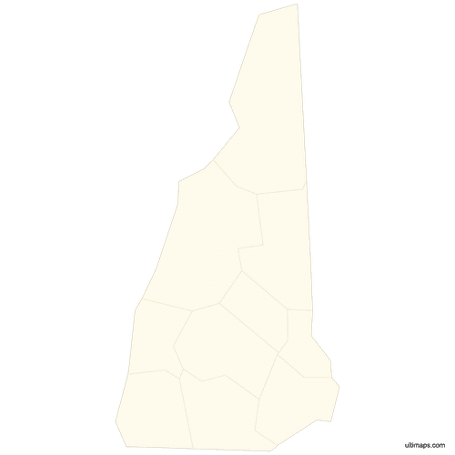 Preview of Blank Map of New Hampshire Counties