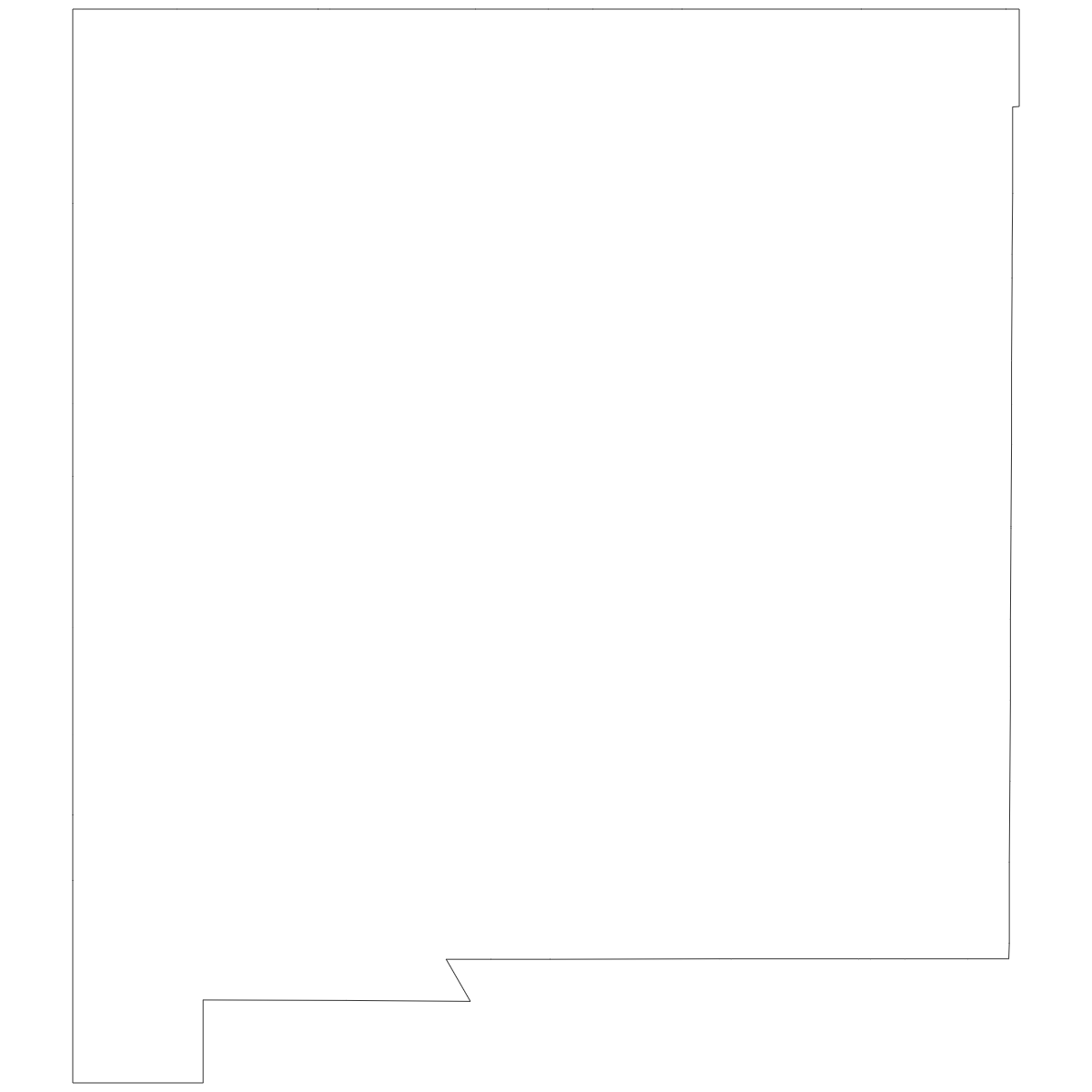 Outline Map of New Mexico Counties