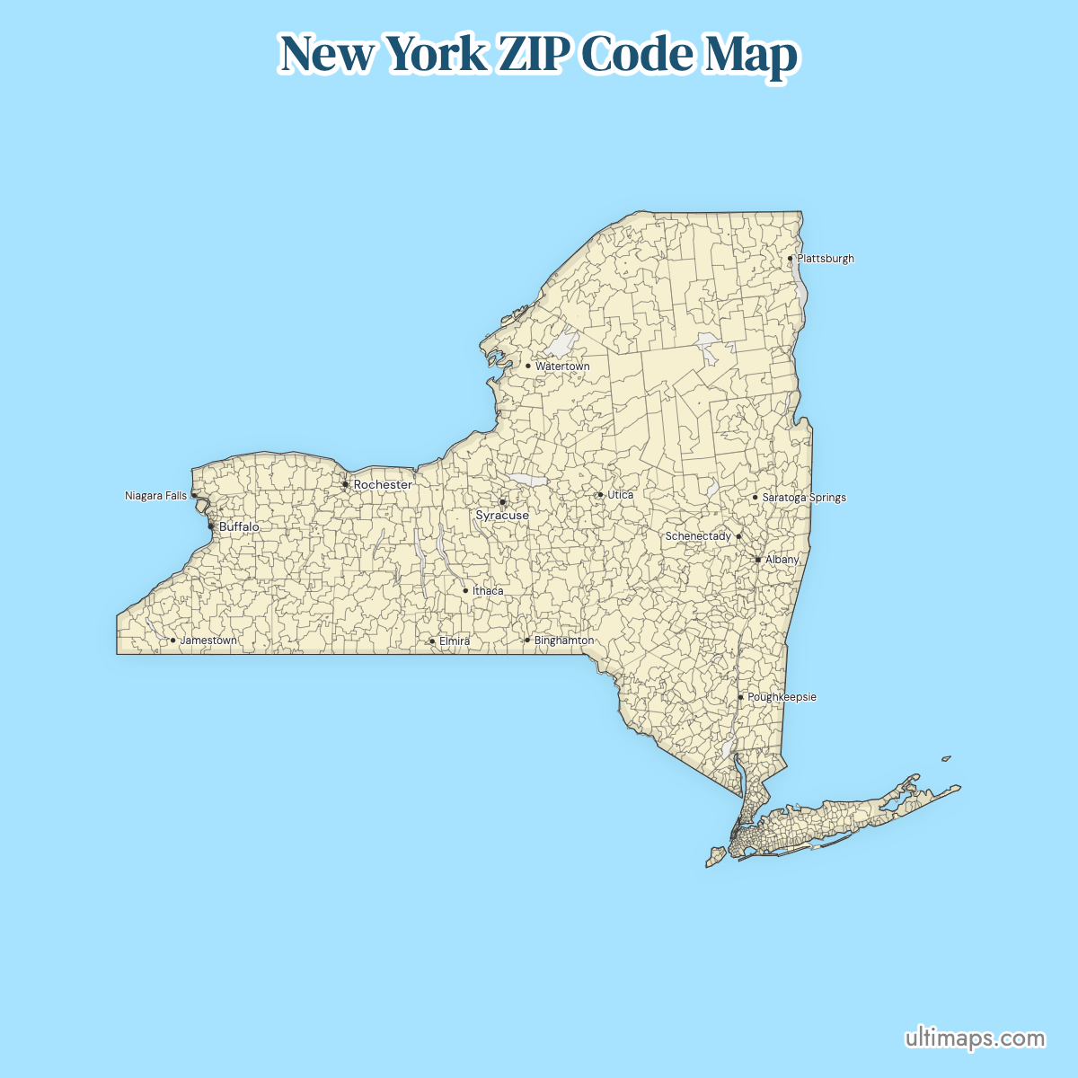New York ZIP Code Map