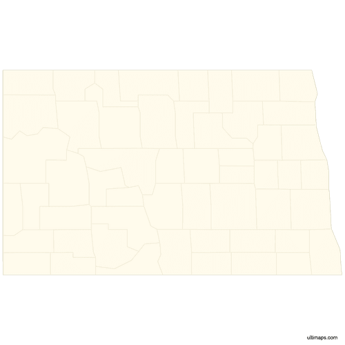 Preview of Blank Map of North Dakota Counties