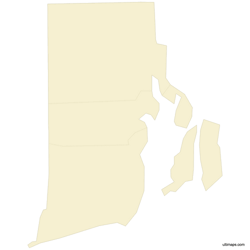 Preview of Blank Map of Rhode Island Counties