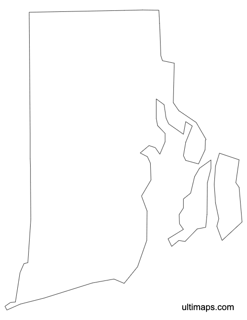 Preview of Outline Map of Rhode Island Counties (Letter)