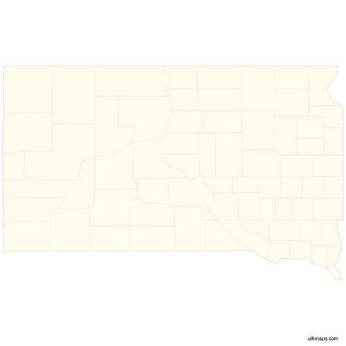 Preview of Blank Map of South Dakota Counties