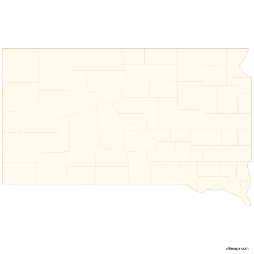 Preview of Vector Map of South Dakota Counties