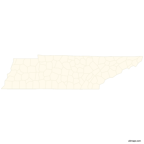 Preview of Blank Map of Tennessee Counties