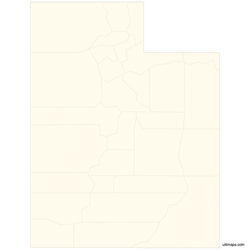Preview of Blank Map of Utah Counties