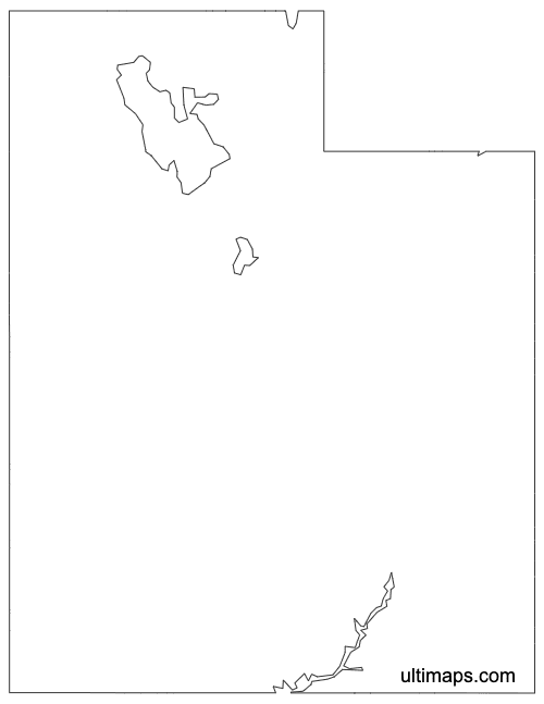 Preview of Outline Map of Utah Counties (A4)