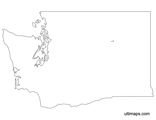 Preview of Outline Map of Washington Counties (A4)