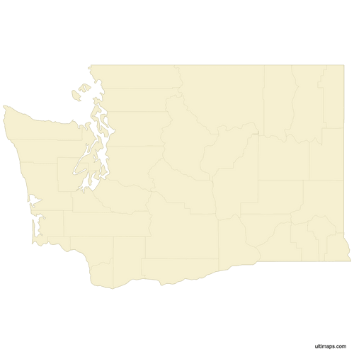 Preview of Vector Map of Washington Counties