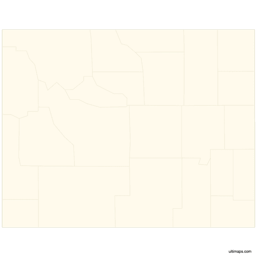 Preview of Blank Map of Wyoming Counties