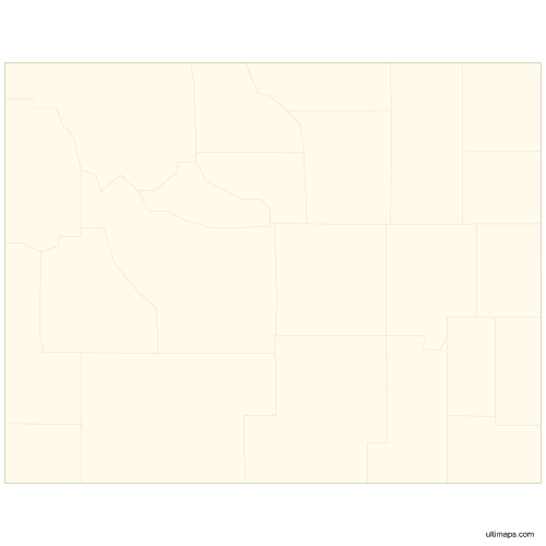 Preview of Vector Map of Wyoming Counties