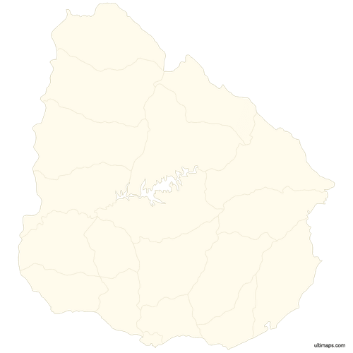 Preview of Blank Map of Uruguay Deparments