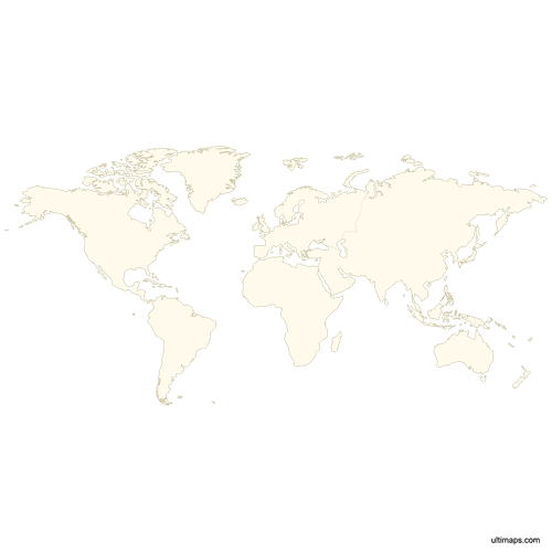Preview of Blank Map of the World Continents