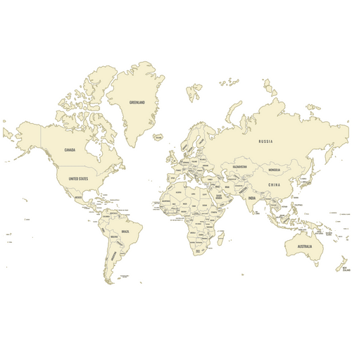 Preview of Labeled Map of the World